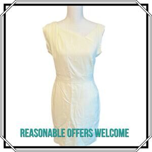 Phillip Lim Ivory Asymmetrical Sleeveless Sheath Dress Size 4